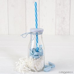 Botella cristal caramelos azul