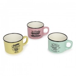 Taza frases colores pastel